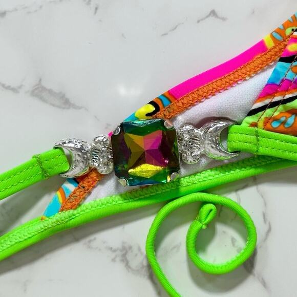 VEVE Neon Jeweled Bikini - Size Large, Stunning! - Picture 14 of 16